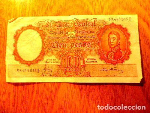 Billetes extranjeros: billete de100 pesos de argentina cd 219 - Foto 1