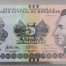 Billetes extranjeros: BILLETE DE HONDURAS 2012 5 LEMPIRAS SC. Lote 292950158