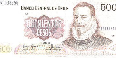 Billetes extranjeros: billete chile 500 1990 p 153b sc - Foto 1