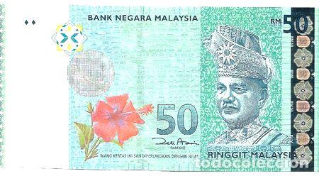 Billetes extranjeros: billete malasia 50 ringgit 2001 p43d exc - Foto 1