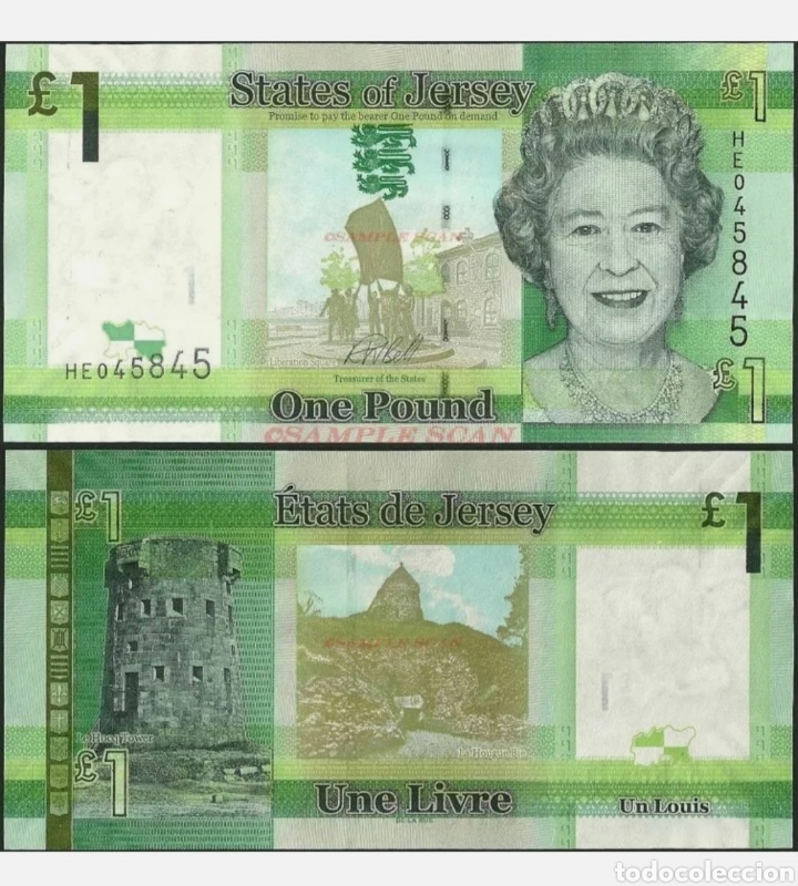 Billetes extranjeros: Billete de jersey original % sin circular - Foto 1