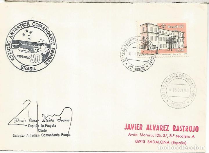 Billetes extranjeros: BRASIL ANTARTIDA CC DESDE LA BASE FERRAZ 1990 ANTARCTIC - Foto 1