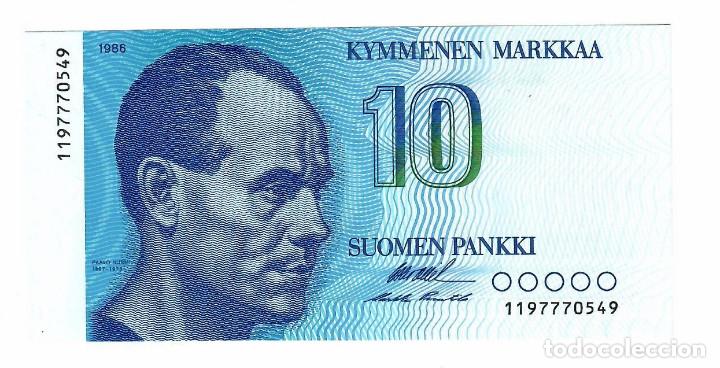 FINLANDIA 10 MARKKA 1986 PICK 113A SIN CIRCULAR (Numismática - Notafilia - Billetes Internacionales)