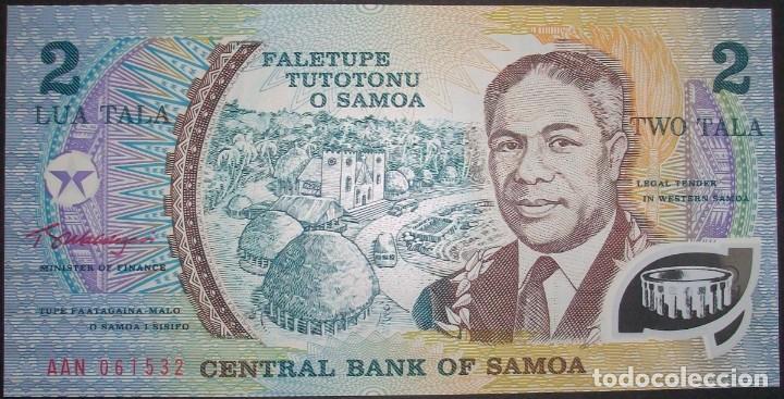 Billetes extranjeros: SAMOA. 2 Tala (1990). Pick: 31. SC/UNC. Pol&iacute;mero - Foto 1