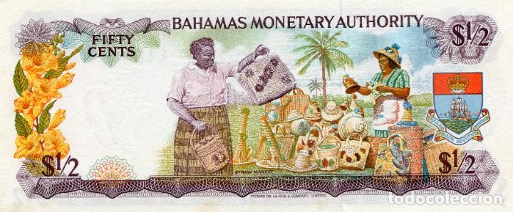 Billetes extranjeros: MEDIA LIBRA BAHAMAS ( SIN CIRCULAR ) ( BEX34 ) - Foto 2