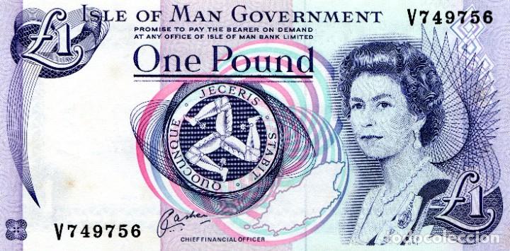 Billetes extranjeros: UNA LIBRA ISLA DE MAN ( SIN CIRCULAR ) ( BEX36 ) - Foto 1