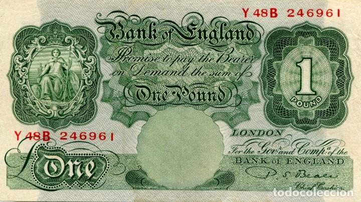 Billetes extranjeros: UNA LIBRA INGLATERRA ( MBC+ ) ( BEX37 ) - Foto 1