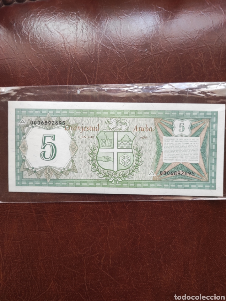 Billetes extranjeros: 5 florins Aruba pick 1 - Foto 1