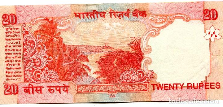 Billetes extranjeros: BILLETE DE 20 RUPIAS INDIA ( SIN CIRCULAR ) ( BEX74 ) - Foto 2