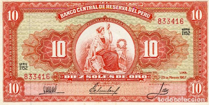 Billetes extranjeros: BILLETE DE 10 SOLES PERU ( SIN CIRCULAR ) ( BEX75 ) - Foto 1