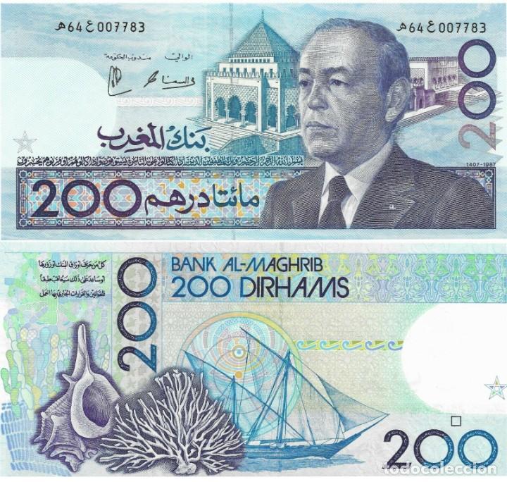 Billetes extranjeros: MARRUECOS 200 DIRHAMS 1987 Pick 66d SIN CIRCULAR - Foto 1