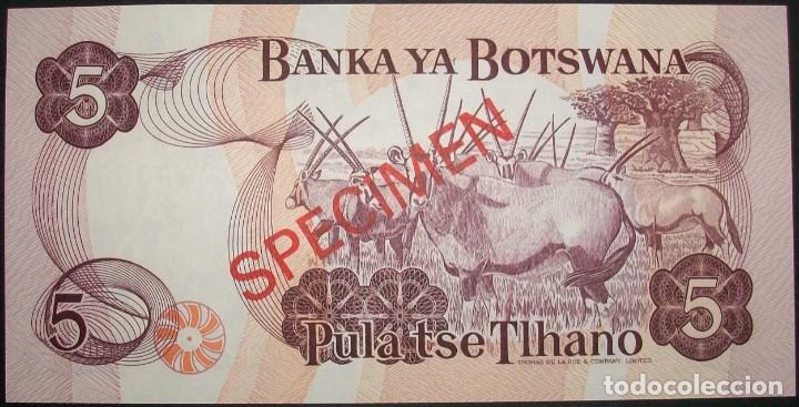 Billetes extranjeros: BOTSWANA. 5 Pula. 1979. Specimen. Pick: CS1. SC/UNC - Foto 2