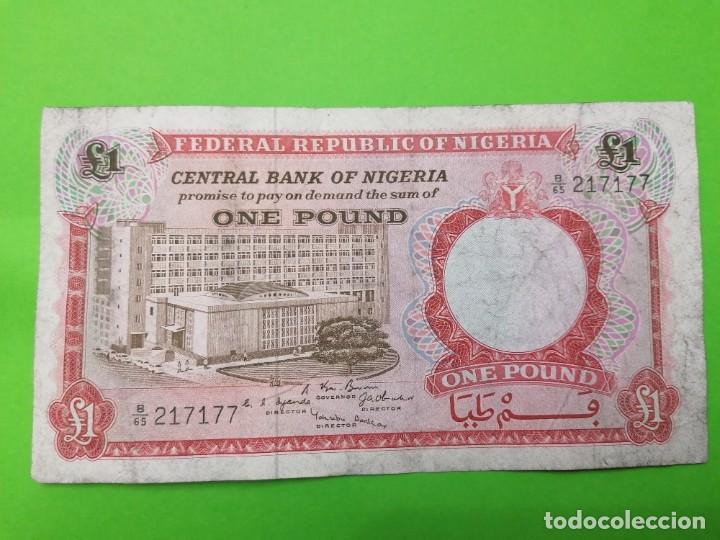Billetes extranjeros: billete de Nigeria, 1 libra, 1967, BC - Foto 1