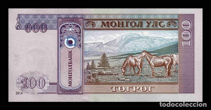 Billetes extranjeros: Mongolia 100 Tugrik Sukhe Bataar 2014 Pick 65c Sc Unc - Foto 2