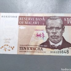 Billetes extranjeros: BILLETE MALAWI 10 TEN KWACHA AÑO 1989