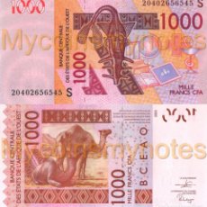 Billetes extranjeros: WEST AFRICAN STATES, GUINEA BISSAU, 1000, 2020, CODE S, P-NEW, (NOT LISTED IN CATALOG), UNC. Lote 302907458