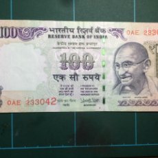 Billetes extranjeros: - INDIA 100 RUPEES GANDHI 2016 PICK 105AE. Lote 303660978