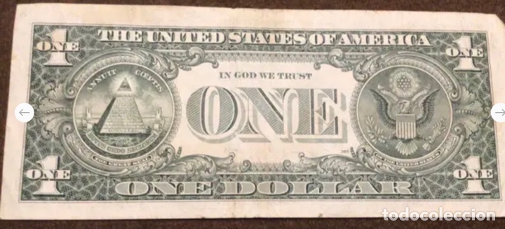 Billetes extranjeros: BILLETE 1 DOLLAR. EE.UU. A&ntilde;o 1988 - Foto 2
