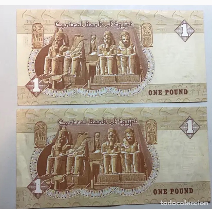 Billetes extranjeros: BILLETE 1 LIBRA. EGIPTO (2x6&euro;) - Foto 2