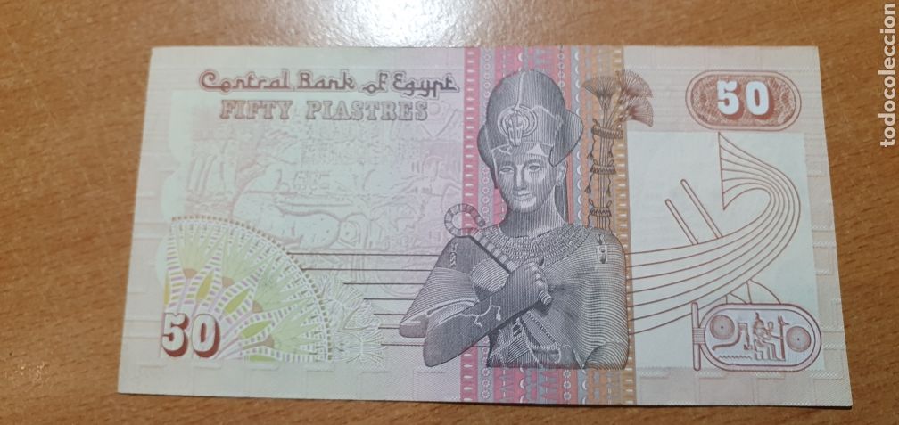 Billetes extranjeros: Egipto 50 pilastras ebc - Foto 2