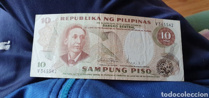 Billetes extranjeros: Filipinas 10 piso 1949 ebc - Foto 1