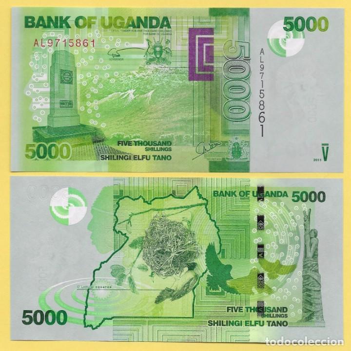 Billetes extranjeros: UGANDA 5000 CHELINES 2011 P 51b SC / UNC - Foto 1