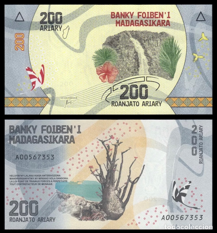 Billetes extranjeros: Billete MADAGASCAR 200 Ariary 2017 SC - Foto 1
