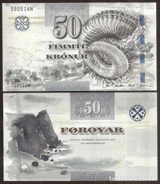 Billetes extranjeros: ISLAS FEROE (FAEROE). Bonito 50 kronur (20)11. Pick 29. S/C.