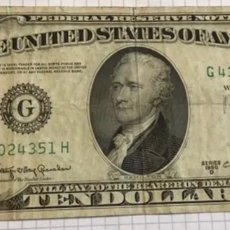 Billetes extranjeros: BILLETE 10 DÓLARES. EE.UU. AÑO 1950. Lote 309246828