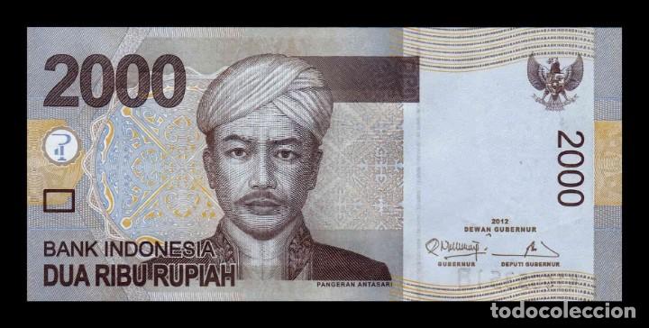Billetes extranjeros: Indonesia 2000 Rupiah 2012 Pick 148d SC UNC - Foto 1