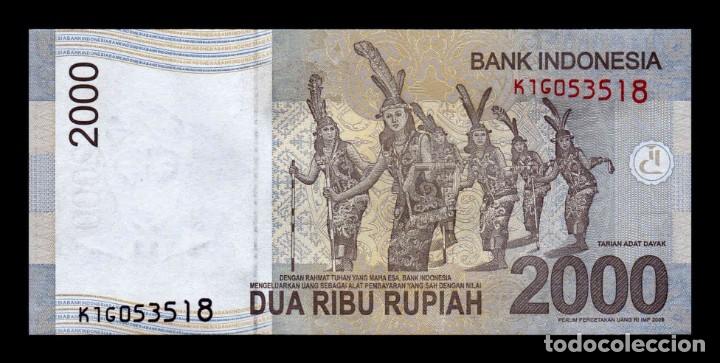 Billetes extranjeros: Indonesia 2000 Rupiah 2012 Pick 148d SC UNC - Foto 2