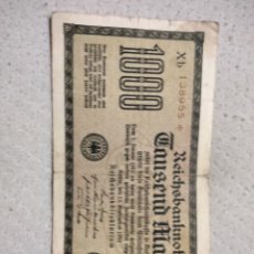 Billetes extranjeros: BILLETE DE 1000 MARCOS ALEMANES 1923 XB MK