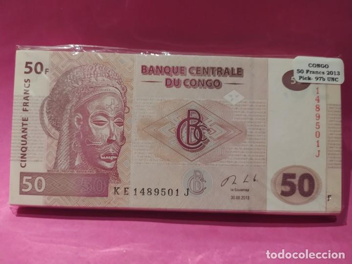 Billetes extranjeros: Taco 100 billetes 50 Francos Congo - Foto 1