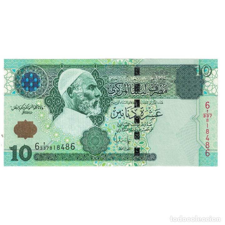 Billetes extranjeros: [#178486] Billete, 10 Dinars, Libia, KM:70a, UNC - Foto 1