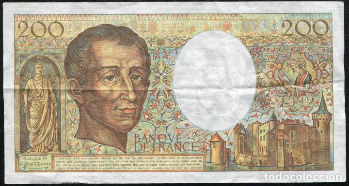 Billetes extranjeros: FRANCIA - 200 FRANCOS 1987 - Foto 2