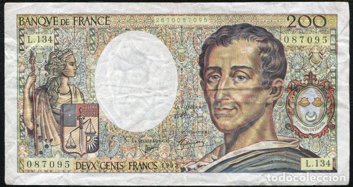 Billetes extranjeros: FRANCIA - 200 FRANCOS 1992 - Foto 1
