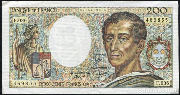 Billetes extranjeros: FRANCIA - 200 FRANCOS 1985 EBC - Foto 1