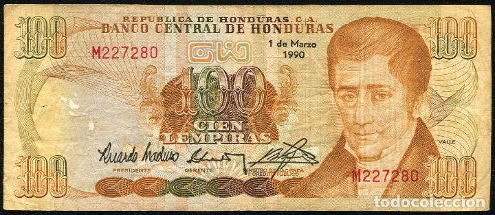 Billetes extranjeros: HONDURAS - 100 LEMPIRAS 1990 - Foto 1