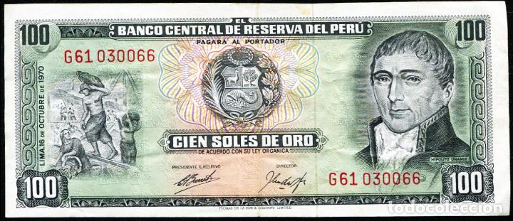 Billetes extranjeros: PERU - 100 SOLES - 1970 - Foto 1