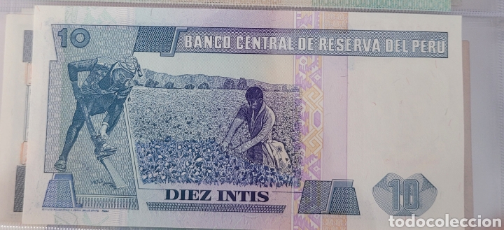 Billetes extranjeros: Billete de Per&uacute; 1987 10 intis - Foto 2