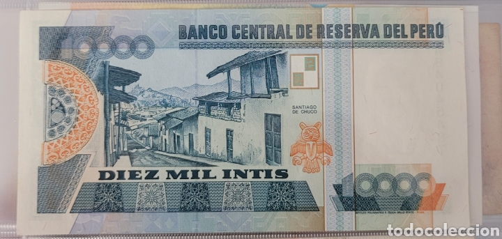 Billetes extranjeros: Billete de Per&uacute; 1986 10000 intis - Foto 2