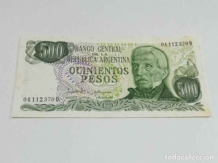 Internationale Banknoten: BILLETE. BANCO CENTRAL DE LA REP&Uacute;BLICA ARGENTINA. 500 PESOS. VER