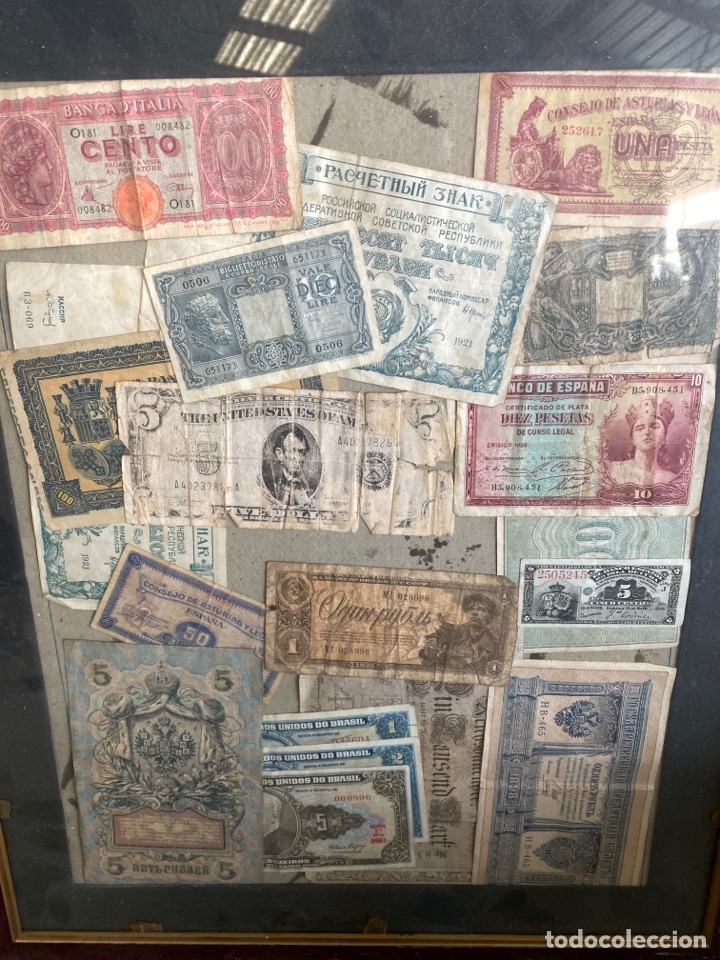 Billetes extranjeros: COLECCI&Oacute;N BILLETES ENMARCADOS - Foto 2