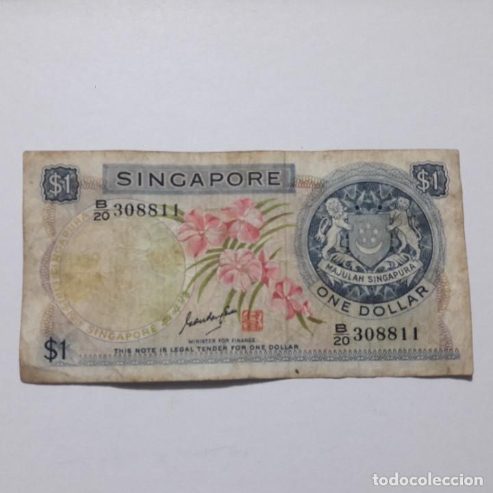 Billetes extranjeros: BILLETE SINGAPUR 1 DOLAR - Foto 1