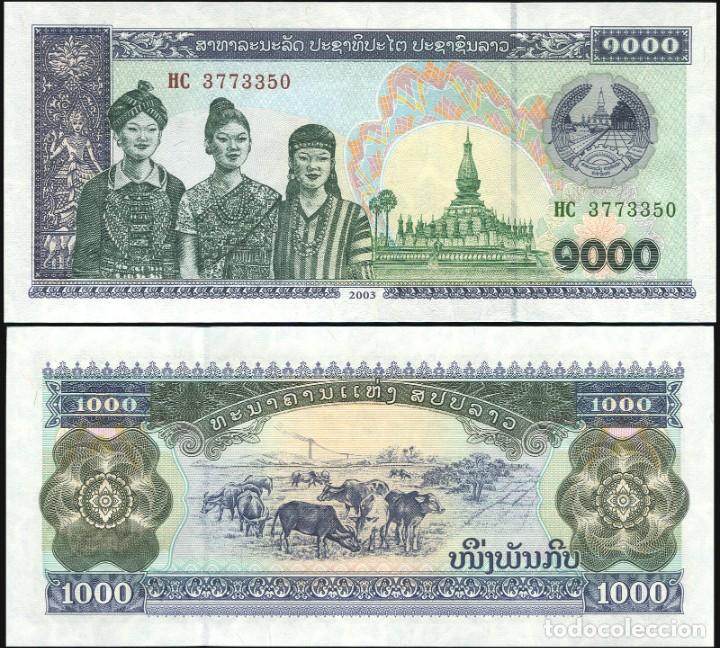 Billetes extranjeros: LAOS 1000 KIP 2003 Pick 32Ab SIN CIRCULAR - Foto 1