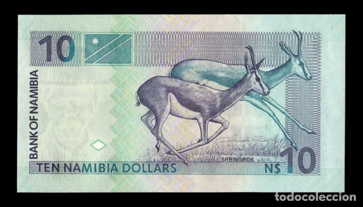 Billetes extranjeros: Billete NAMIBIA 10 Dolares (2001) SC. Dollars - Foto 2