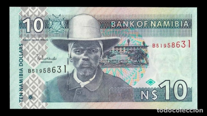 Billetes extranjeros: Billete NAMIBIA 10 Dolares (2001) SC. Dollars - Foto 1
