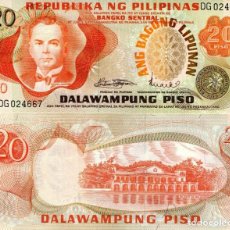 Notas Internacionais: FILIPINAS 20 PISO ND (1970) P-155 UNC. Lote 337731638