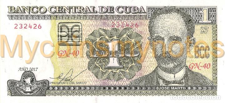 Billetes extranjeros: CUBA 1 Peso, 2017, PNEW, UNC - Foto 2