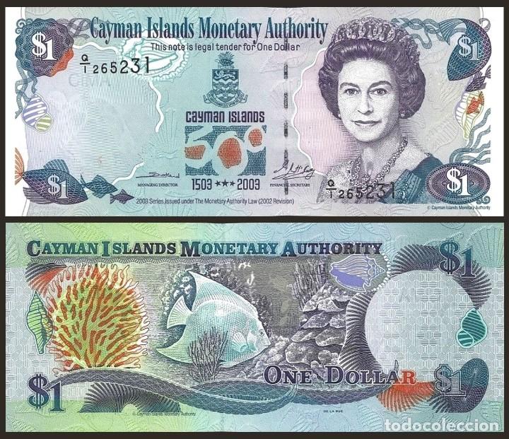 Billetes extranjeros: ISLAS CAIMAN 1 DOLLAR 2003 Pick 30a COMMEMORATIVE SC / UNC - Foto 1